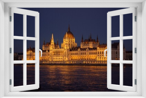 Bâtiment Du Parlement Hongrois Danube Imeuble