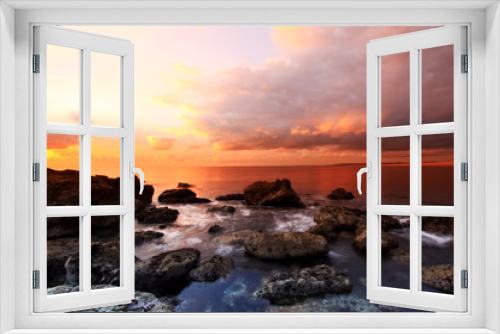 Fototapeta Naklejka Na Ścianę Okno 3D - Sunset at the Cove portland dorset