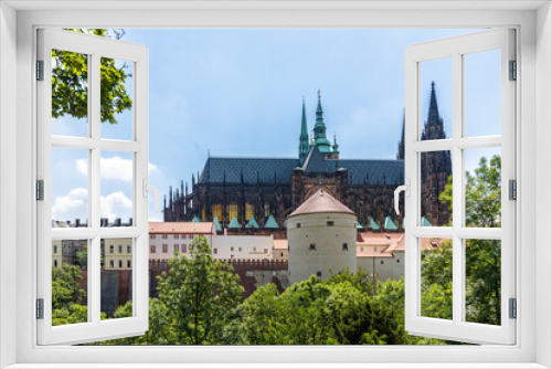 Fototapeta Naklejka Na Ścianę Okno 3D - Prague Castle District, Czech Republic