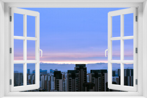 Fototapeta Naklejka Na Ścianę Okno 3D - Dramatic panorama evening sky after sunset