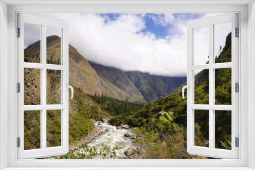 Fototapeta Naklejka Na Ścianę Okno 3D - The landscapes around the hike on the Inca Trail in Peru