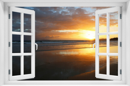 Fototapeta Naklejka Na Ścianę Okno 3D - Sunrise reflection - New Zealand