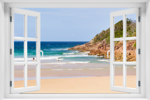 Fototapeta Naklejka Na Ścianę Okno 3D - One Mile Beach is a lovely sandy patrolled beach - Port Stephens, NSW, Australia