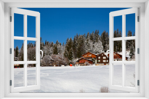 Fototapeta Naklejka Na Ścianę Okno 3D - Winter in alps