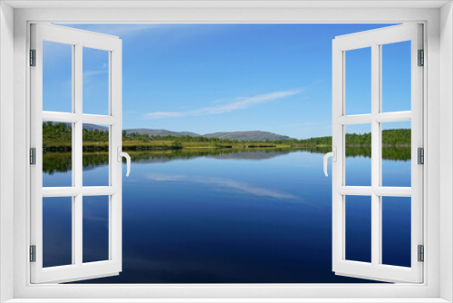 Fototapeta Naklejka Na Ścianę Okno 3D -  Reflection lake in north Sweden.