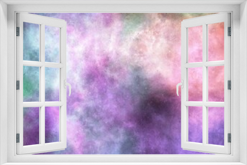 Fototapeta Naklejka Na Ścianę Okno 3D - Realistic Space Background with Nebula Star Clouds.
