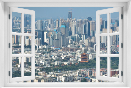 Fototapeta Naklejka Na Ścianę Okno 3D - Hubei Wuhan Summer Urban Skyline Aerial photography scenery