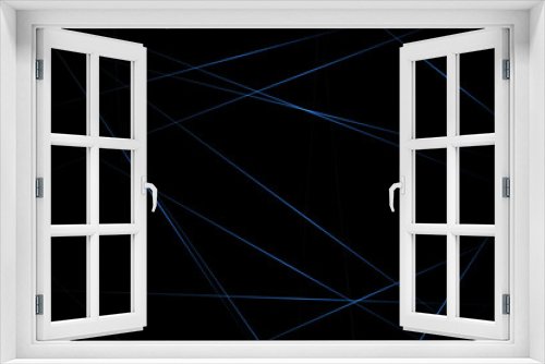 Fototapeta Naklejka Na Ścianę Okno 3D - Abstract black with blue lines, triangles background modern design. Vector illustration EPS 10.