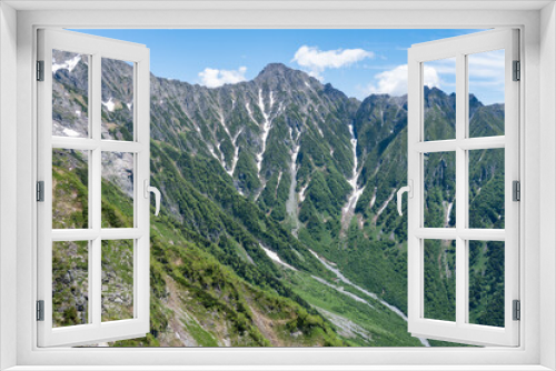 Fototapeta Naklejka Na Ścianę Okno 3D - 上高地岳沢から重太郎新道で登る７月の前穂高岳