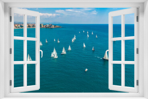 Fototapeta Naklejka Na Ścianę Okno 3D - Sailboats sailing regatta in the Mediterranean Sea