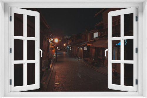 Fototapeta Naklejka Na Ścianę Okno 3D - Sannenzaka at night
