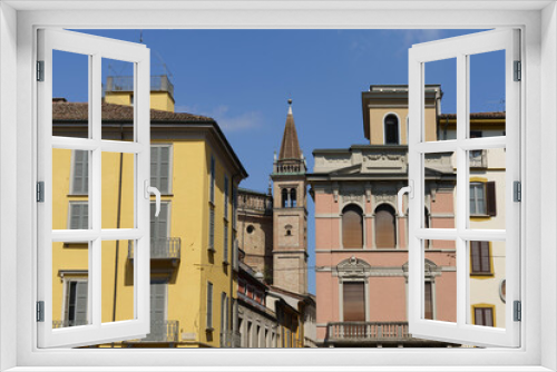 Fototapeta Naklejka Na Ścianę Okno 3D - Historic building in Piazza della Vittoria at Lodi