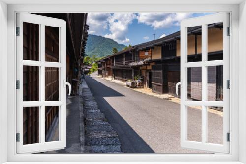 Fototapeta Naklejka Na Ścianę Okno 3D - 木曽路　妻籠宿の風景