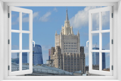 Fototapeta Naklejka Na Ścianę Okno 3D - A city is a large locality whose inhabitants are engaged, as a rule, not in agriculture. It has a developed complex of economy and economy. It is a cluster of architectural and engineering structures 