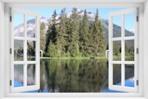 Fototapeta Naklejka Na Ścianę Okno 3D - Reflection In The River, Banff National Park, Alberta