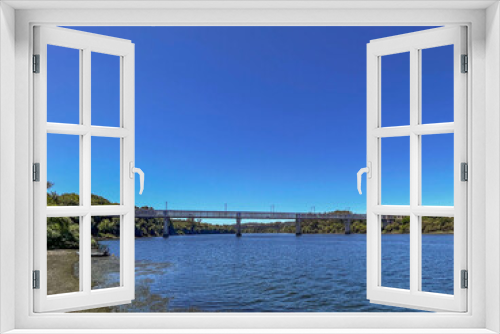Fototapeta Naklejka Na Ścianę Okno 3D - Ponte Internacional Tui-Valença sobre el Rio Miño entre España y Portugal 