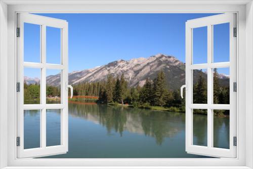Fototapeta Naklejka Na Ścianę Okno 3D - Mountain Reflections, Banff National Park, Alberta