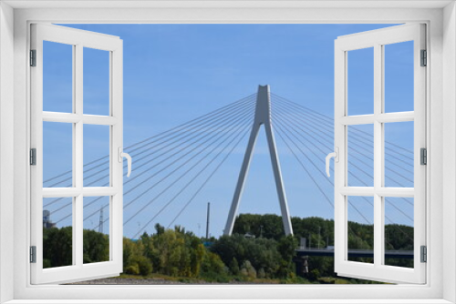 Fototapeta Naklejka Na Ścianę Okno 3D - Raiffeisenbrücke über den Rhein
