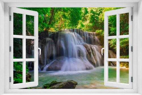 Fototapeta Naklejka Na Ścianę Okno 3D - Huay mae khamin waterfall kanchanaburi thailand