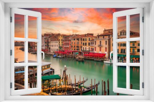 Fototapeta Naklejka Na Ścianę Okno 3D - Grand Canal, Venice, Italy at Dusk