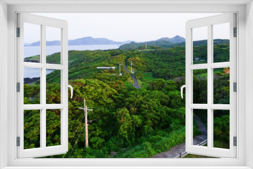 Fototapeta Naklejka Na Ścianę Okno 3D - 長崎県平戸市の大バエ灯台から見える風景