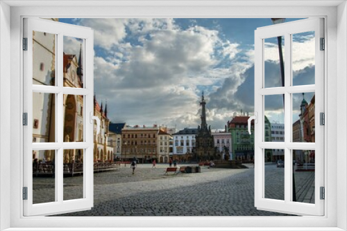 Fototapeta Naklejka Na Ścianę Okno 3D - town square