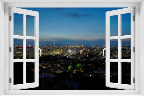 Fototapeta Naklejka Na Ścianę Okno 3D - 福岡の夜景