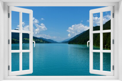 Fototapeta Naklejka Na Ścianę Okno 3D - Scenic view of Weissensee lake in Carinthia, Austria