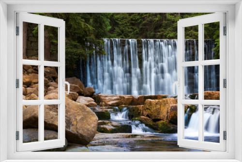 Fototapeta Naklejka Na Ścianę Okno 3D - Dziki Wodospad  w Karpaczu 