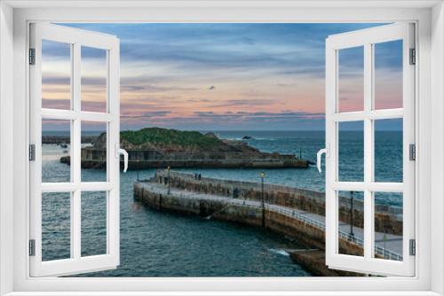 Fototapeta Naklejka Na Ścianę Okno 3D - Atardecer en la costa