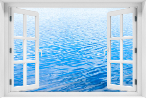 Fototapeta Naklejka Na Ścianę Okno 3D - Blue rippled water surface, natural background