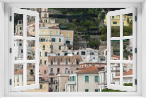 Fototapeta Naklejka Na Ścianę Okno 3D - Coastal cityscape of the city of Amalfi in Italy