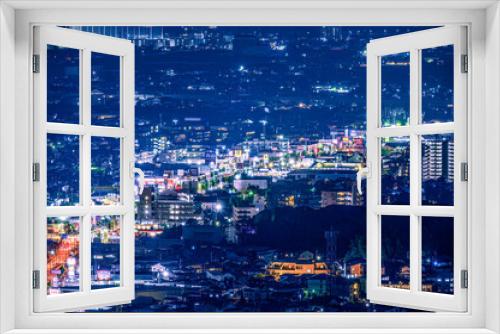 Fototapeta Naklejka Na Ścianę Okno 3D - 久留米の夜景