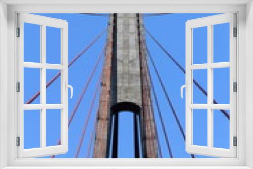 Fototapeta Naklejka Na Ścianę Okno 3D - 鮎の瀬大橋の幾何学的橋桁
