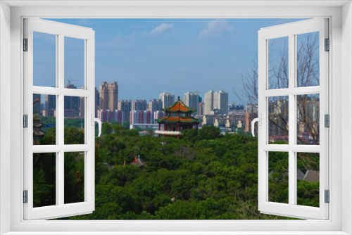 Jilin, Jilin, China - July 15 2021: The city of Jilin skyline in summer.
