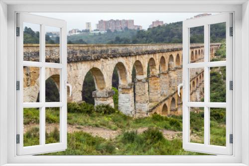 Fototapeta Naklejka Na Ścianę Okno 3D - Roman Aqueduct Pont del Diable in Tarragona, Spain