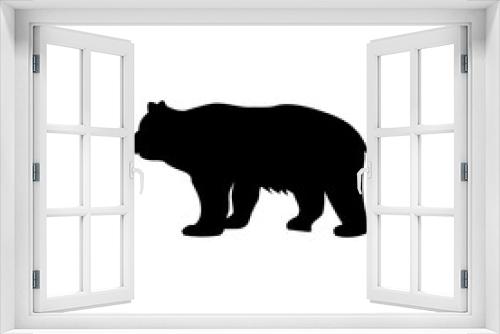 Fototapeta Naklejka Na Ścianę Okno 3D - Bear icon isolated on white background
