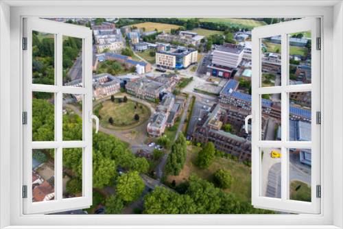 Fototapeta Naklejka Na Ścianę Okno 3D - Aerial view of university of hull Campus, Cottingham road, Kingston upon Hull, Yorkshire. Hull University. Public research college