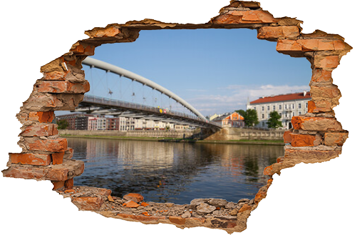 Father Bernatek’s Bridge (Kładka Ojca Bernatka). Pedestrian and bicycle bridge over the Vistula River (Wisła) in Kraków, connecting Kazimierz with Podgórze.