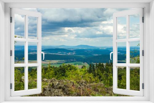 Fototapeta Naklejka Na Ścianę Okno 3D - Aussicht von der Kalten Buche in der Rhön