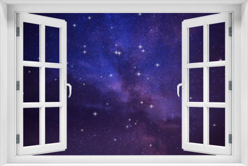 Fototapeta Naklejka Na Ścianę Okno 3D - sky starry night space bright star cosmic nebula milky way  defocus background  template banner