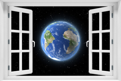 Fototapeta Naklejka Na Ścianę Okno 3D - 宇宙と地球と星