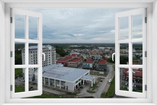 Fototapeta Naklejka Na Ścianę Okno 3D - Sri Aman, Malaysia - August 6, 2022: The Sri Aman Township of Sarawak
