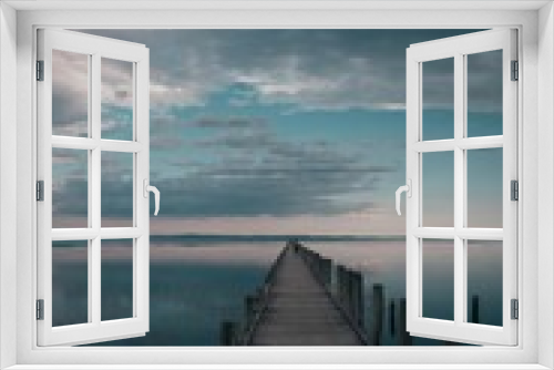 Fototapeta Naklejka Na Ścianę Okno 3D - Steg ins Meer 