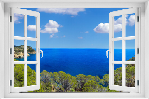 Fototapeta Naklejka Na Ścianę Okno 3D - Summer sea rocky coast view (Spain).