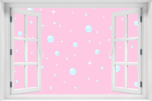 Fototapeta Naklejka Na Ścianę Okno 3D - Soap bubbles on a pink background
