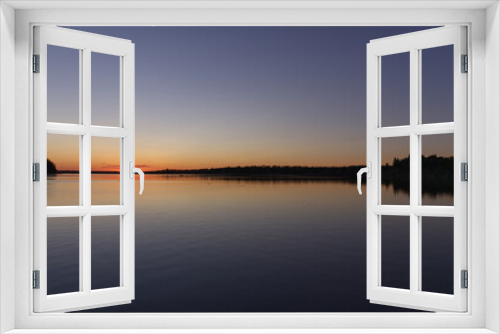 Fototapeta Naklejka Na Ścianę Okno 3D - Sunset at Astotin Lake in Elk Island National Park