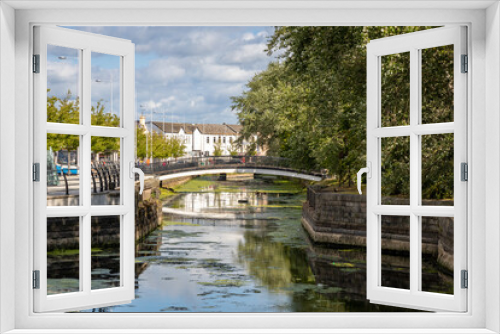 Fototapeta Naklejka Na Ścianę Okno 3D - Pedestrian Bridge on the Newry Canal, County Down, Nortern Ireland