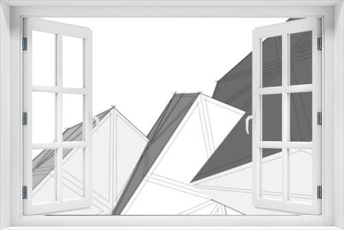 Fototapeta Naklejka Na Ścianę Okno 3D - abstract architecture vector 3d illustration