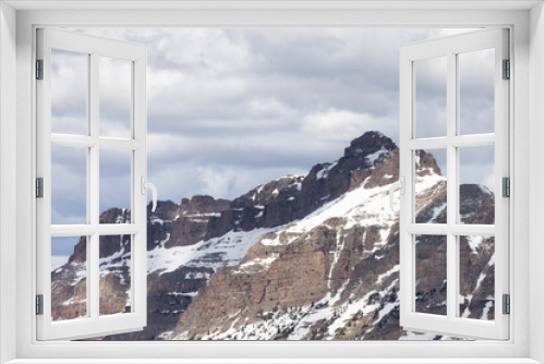 Fototapeta Naklejka Na Ścianę Okno 3D - Rugged Mountains with snow in Amercian Landscape. Spring Season. Hanna, Utah. United States. Nature Background.